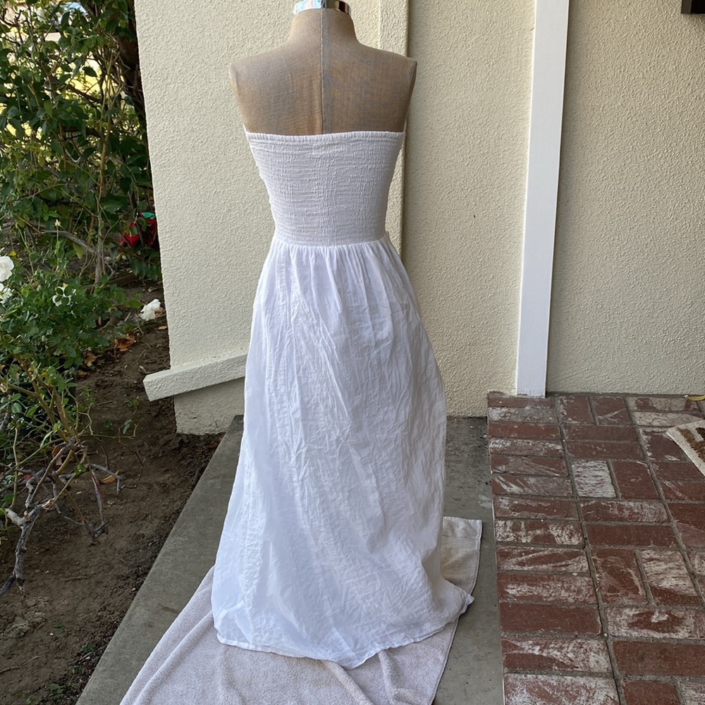 Sundress the brand 100% cotton white long strapless dress. Designed in F… - Picture 5 of 15